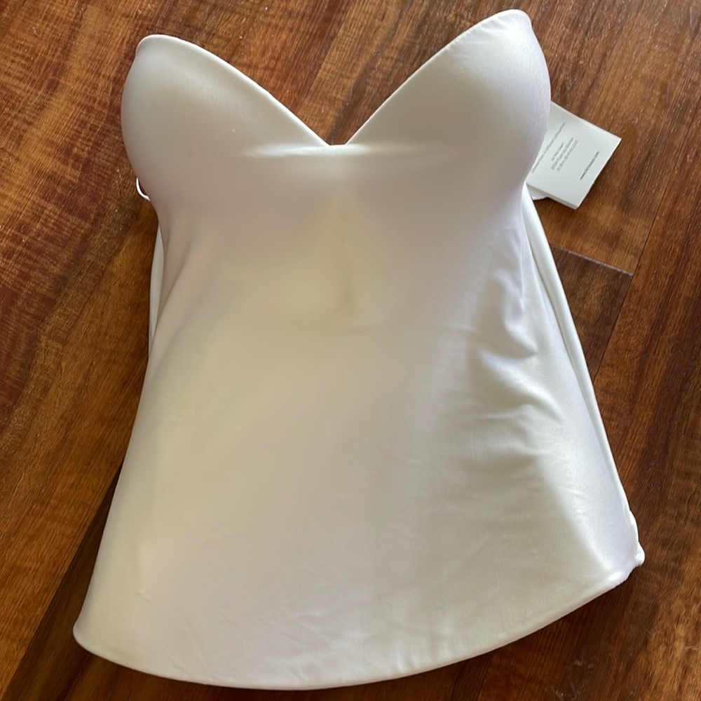 White strapless bra corset